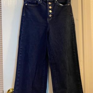 High rise wide led jeans